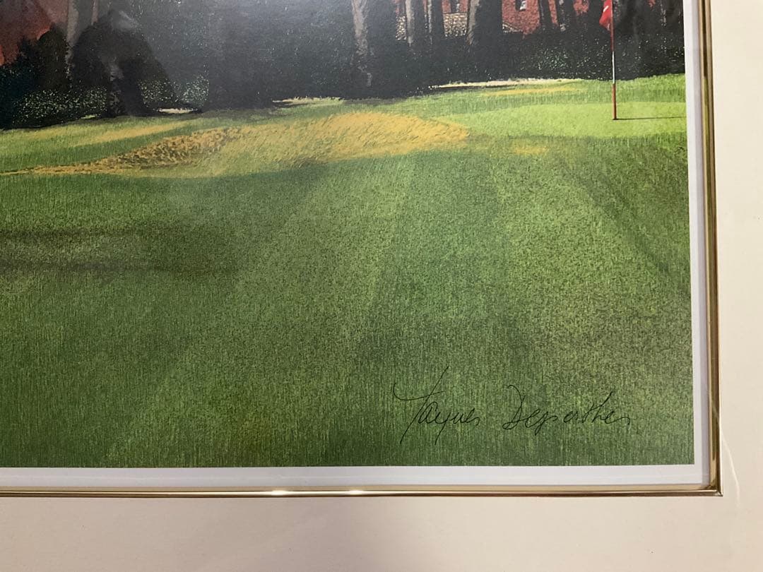 絵画、額縁、ジャック・デペルト、シャンタコゴルフクラブ、フランス、複製画、