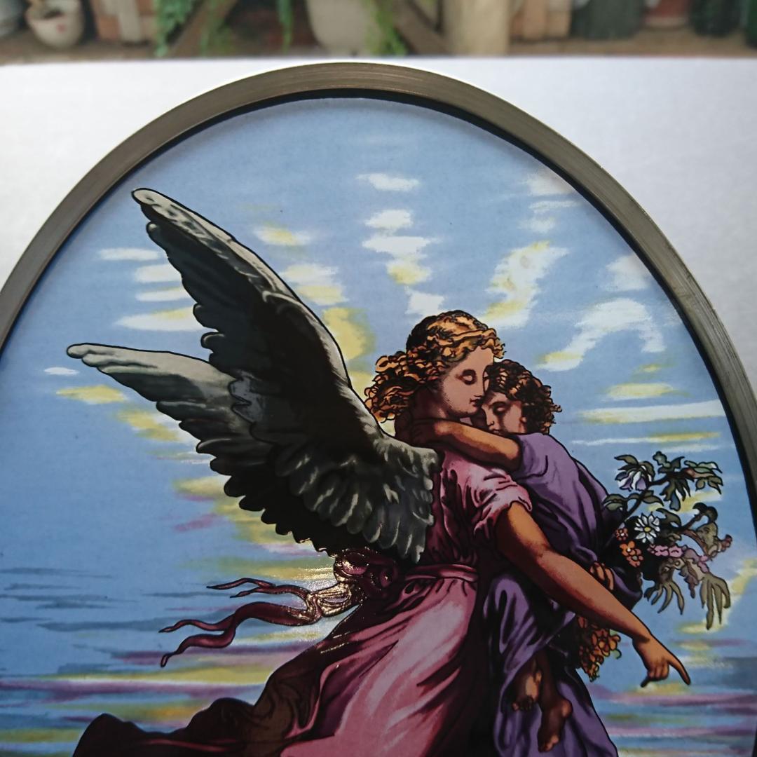 大判カウルバッハ ステンドグラス ガーディアンエンジェル守護天使グラスマスターズ