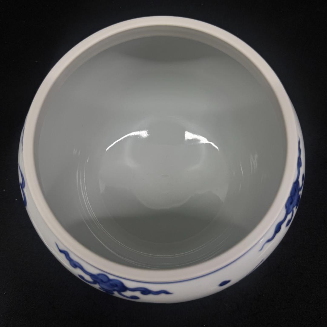 美品希少！真葛焼　真葛香斎造 祥瑞雲鶴図　染付皆具 茶道具 共箱