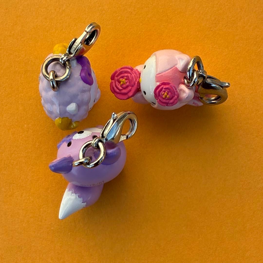 レア★北海道 羊 キツネ 東京 リス ファスナーマスコット 根付★ご当地キティ