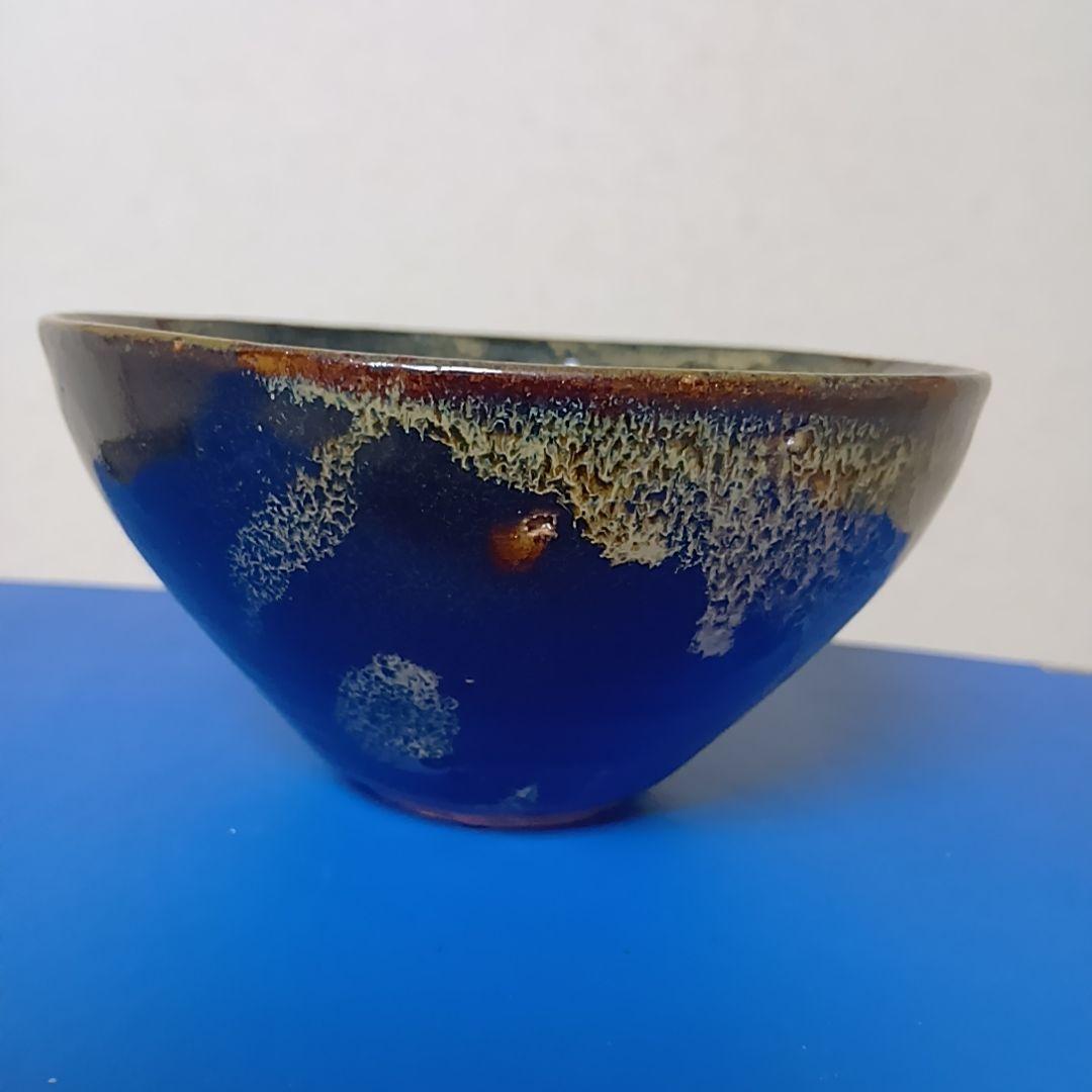 骨董品　天目茶碗　玳皮盞（たいひさん）茶道具　梅花鳳凰文瀬戸天目茶碗　極美品