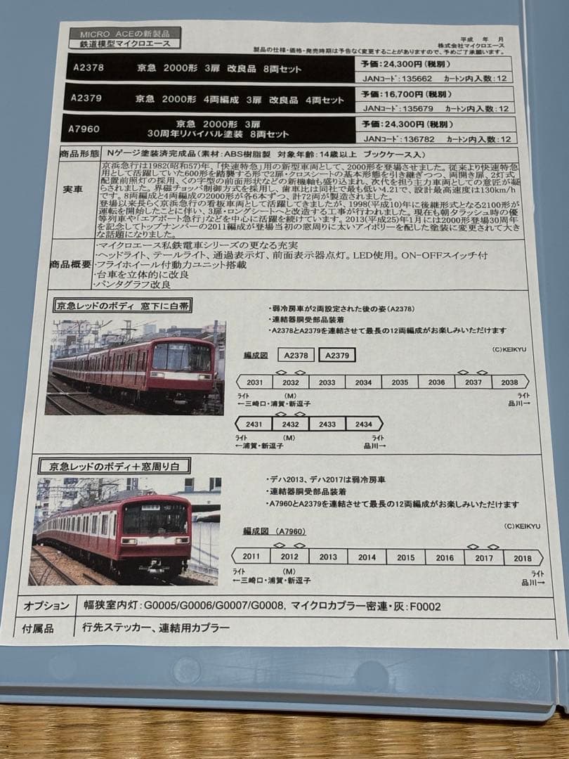 MICROACE A7960 京急2000形 30周年リバイバル塗装8両セット