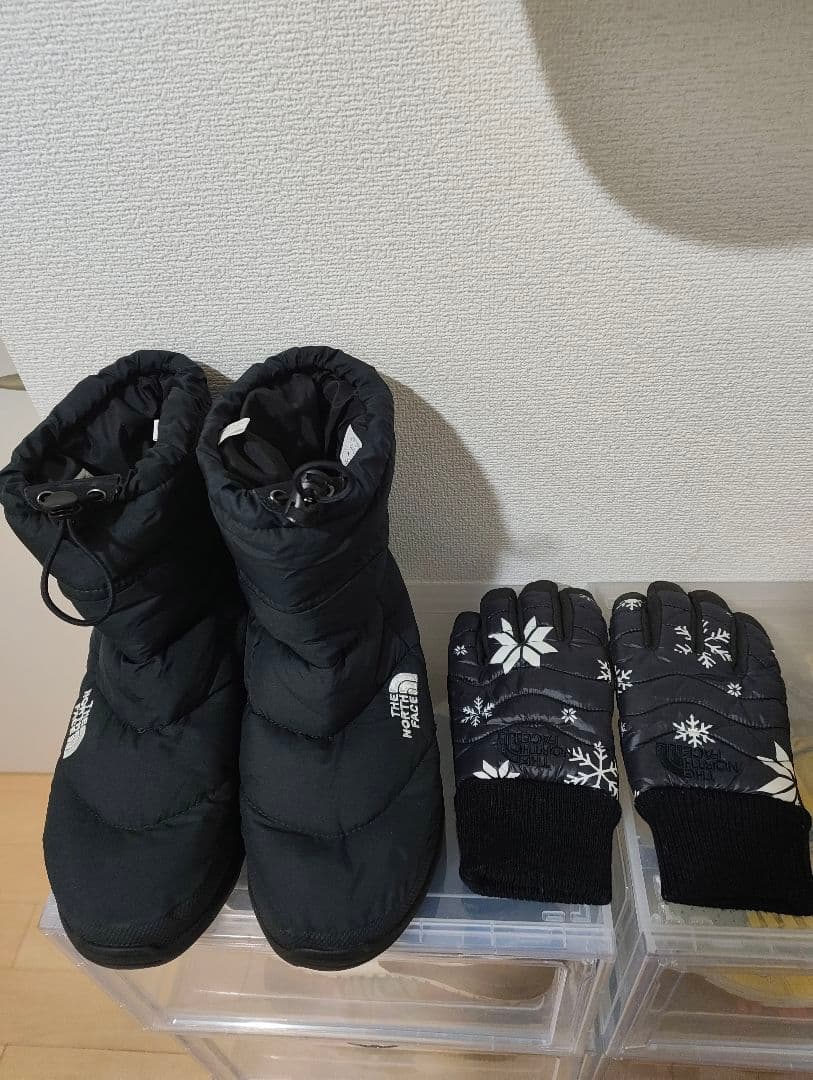 THE NORTH FACE スノーブーツ ブ ヌプシ 700/手袋S セット