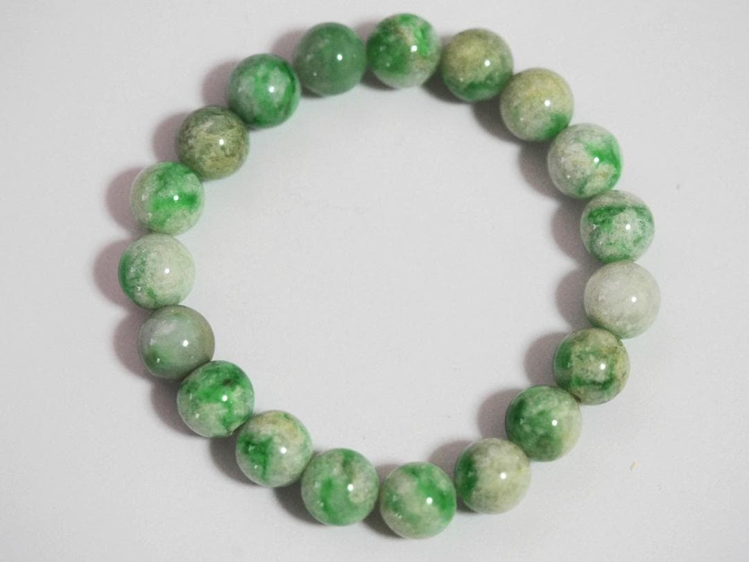 糸魚川翡翠　ブレスレット　天然無処理ヒスイ