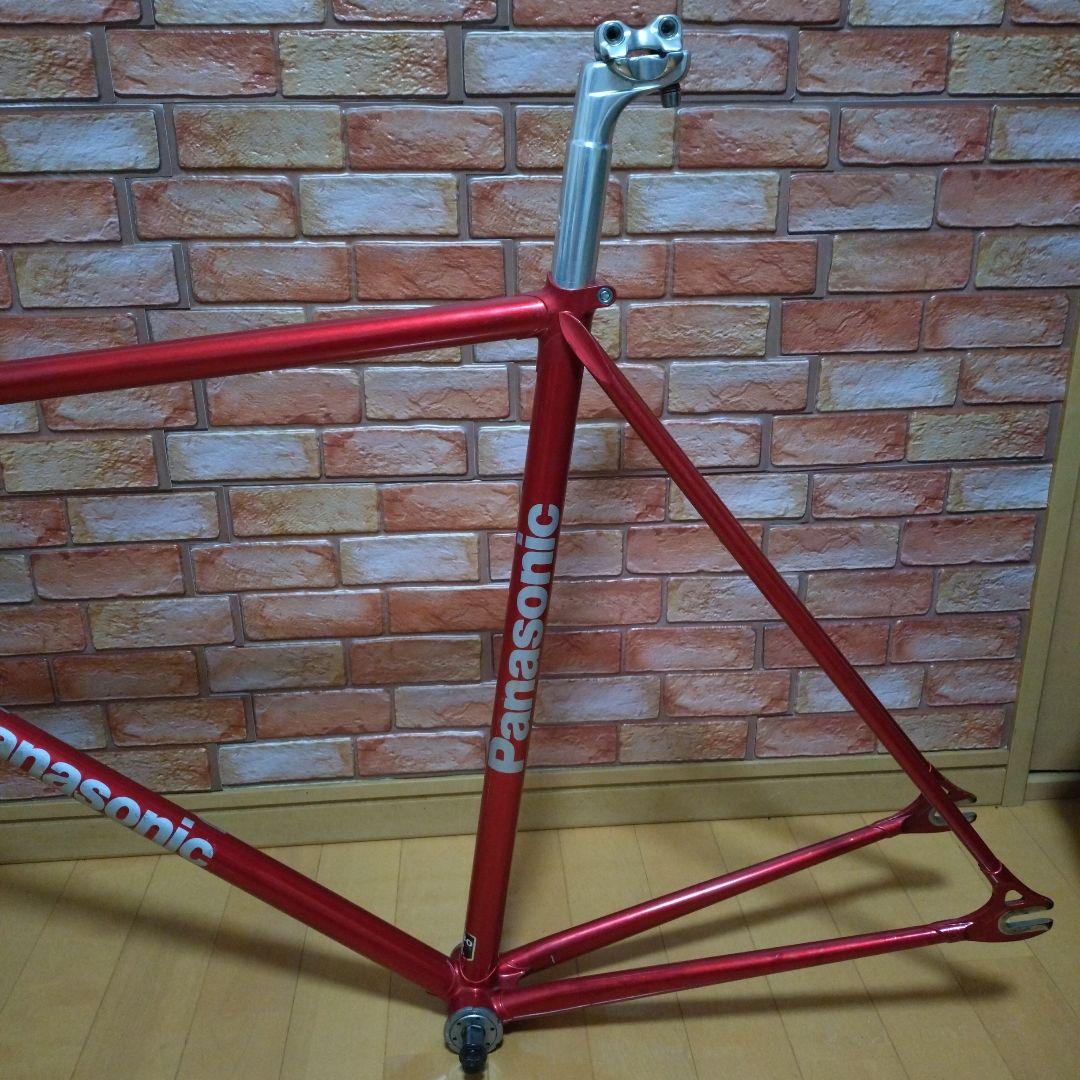 大きめ！競輪NJS認定　Panasonic ピストフレーム レッド