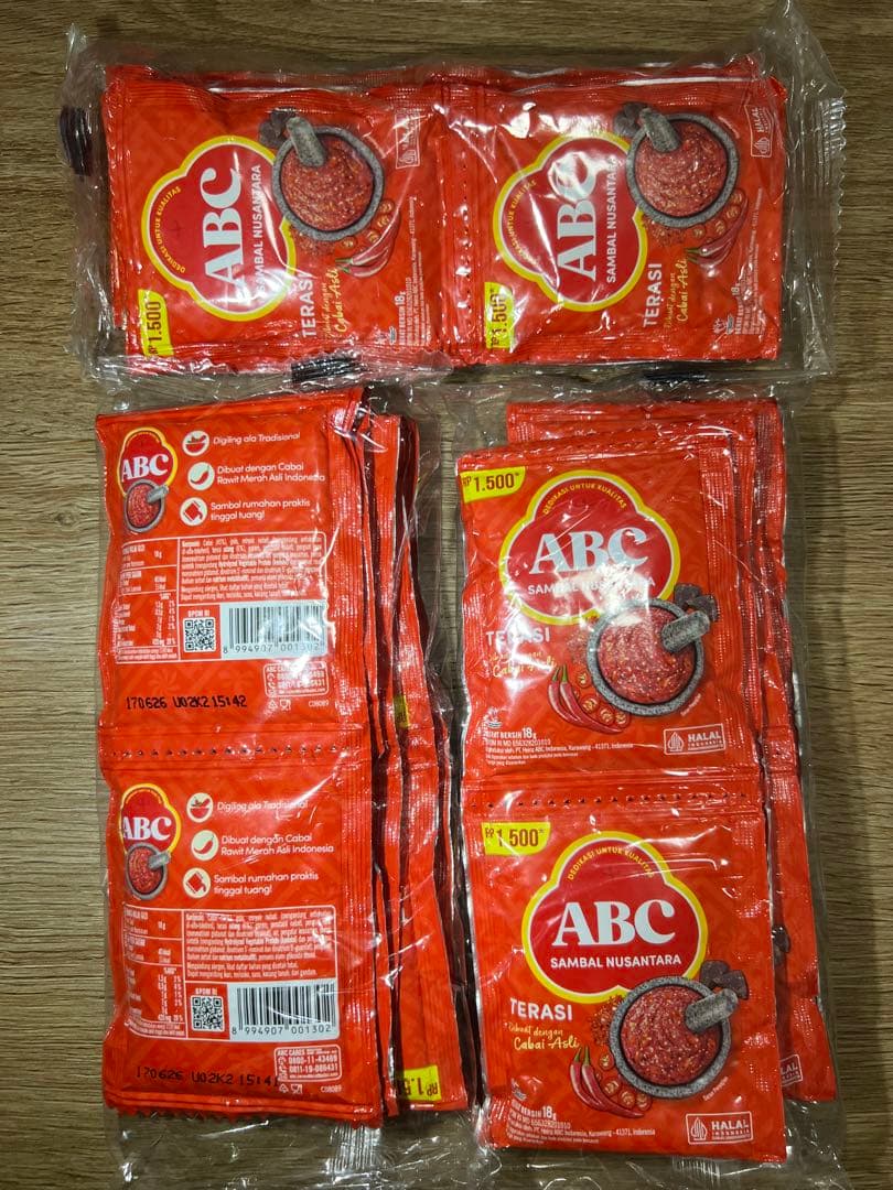 インドネシア チリ ULEG サンバル ABC TERASI 30袋 ☆新品☆