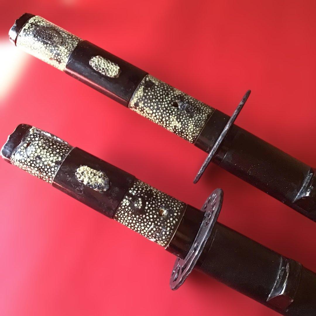 江戸時代　大小　揃い拵　繋ぎは木製　刃はありません。