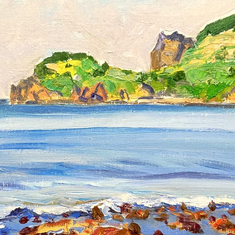 ☆中村善作☆「 忍路湾 　塩谷岬 」油絵　F６号 新品額！