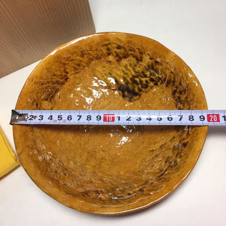 P-594大樋焼 菓子鉢／茶碗 共箱 茶道具 共箱入り 未使用保管品