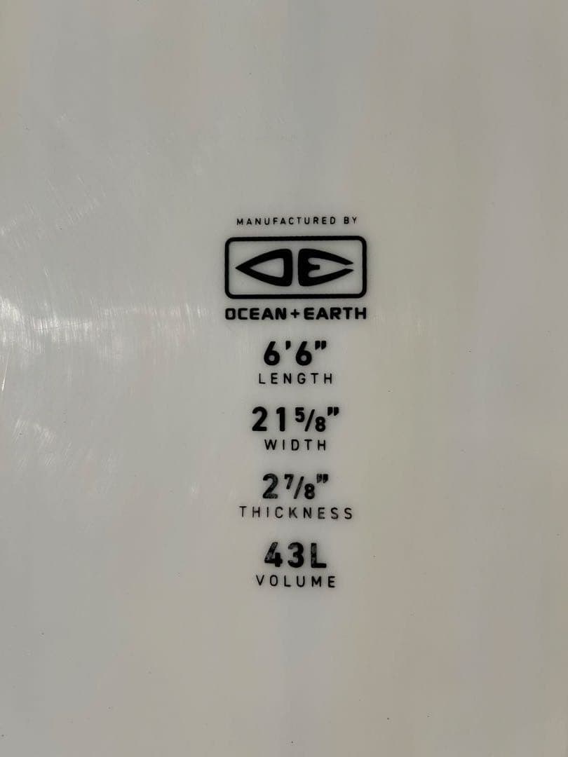 OCEAN & EARTH ミッドレングス ソフトボード 6'6\" フィン付