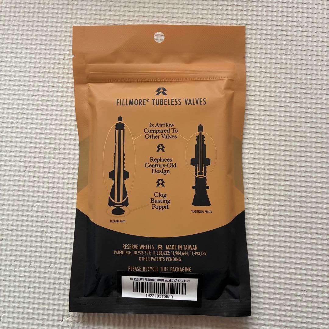 【新品】Reserve バルブ 70mm チューブレス対応 リザーブホイール