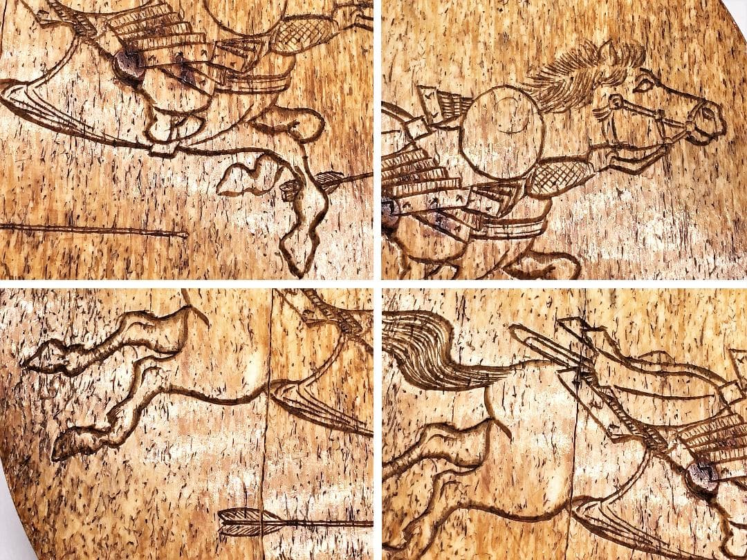 逸品 【 白石正義 刻　『探騎』】　絵手本　北斎漫画九編