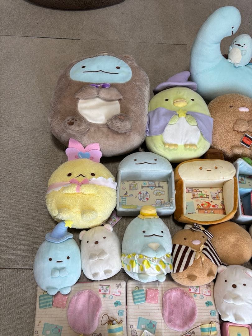 すみっコ　てのりぬいぐるみ　家具　ハウス　64体まとめ売り