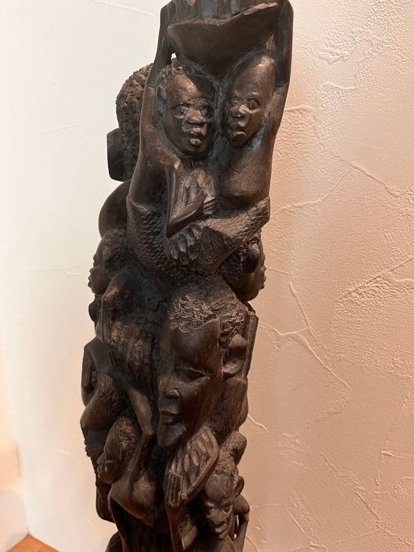 マコンデ彫刻/ウジャマ（黒檀）