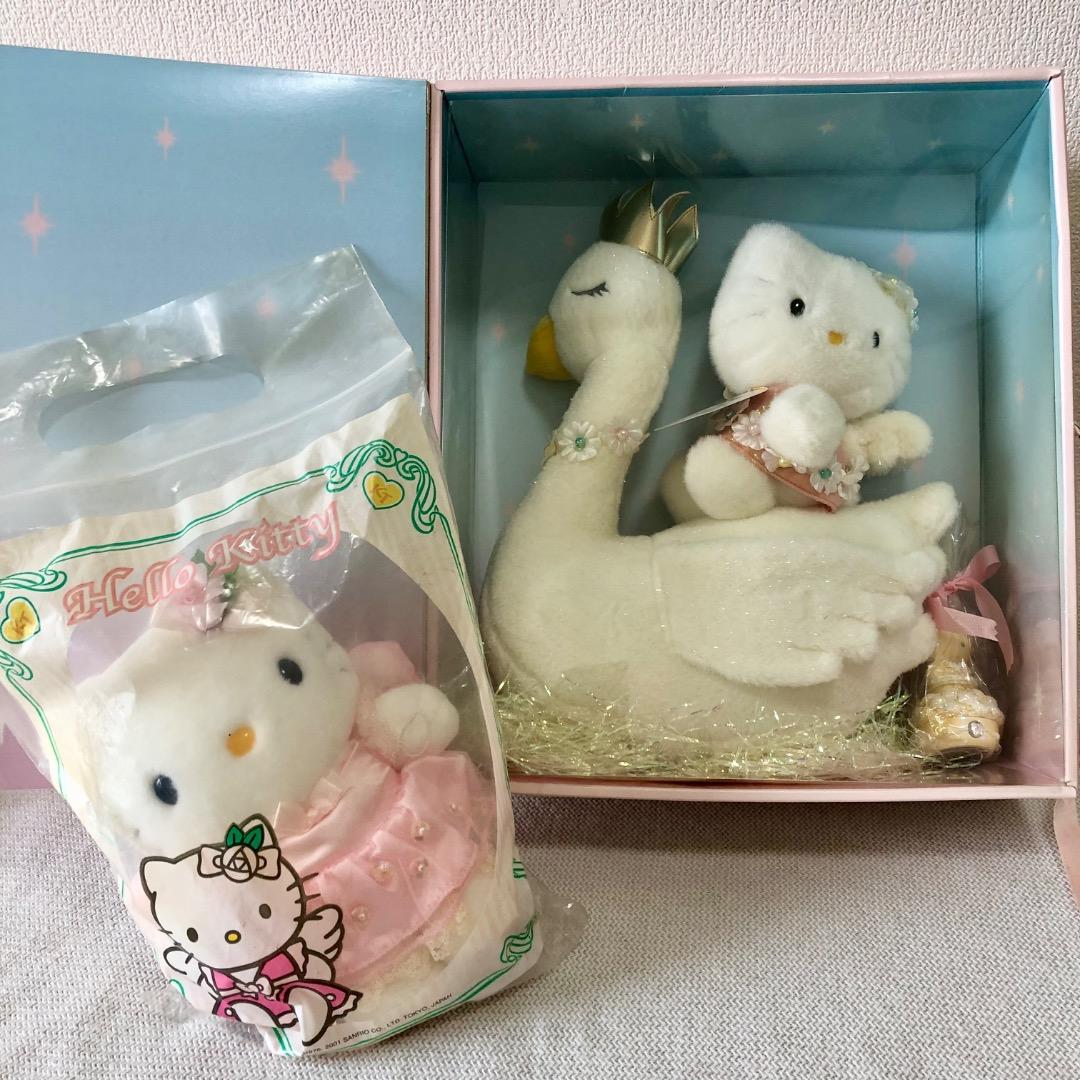 【キティ 】サンリオ25th スワン箱入 天使のキティ　グラス×4★メルカリ便★