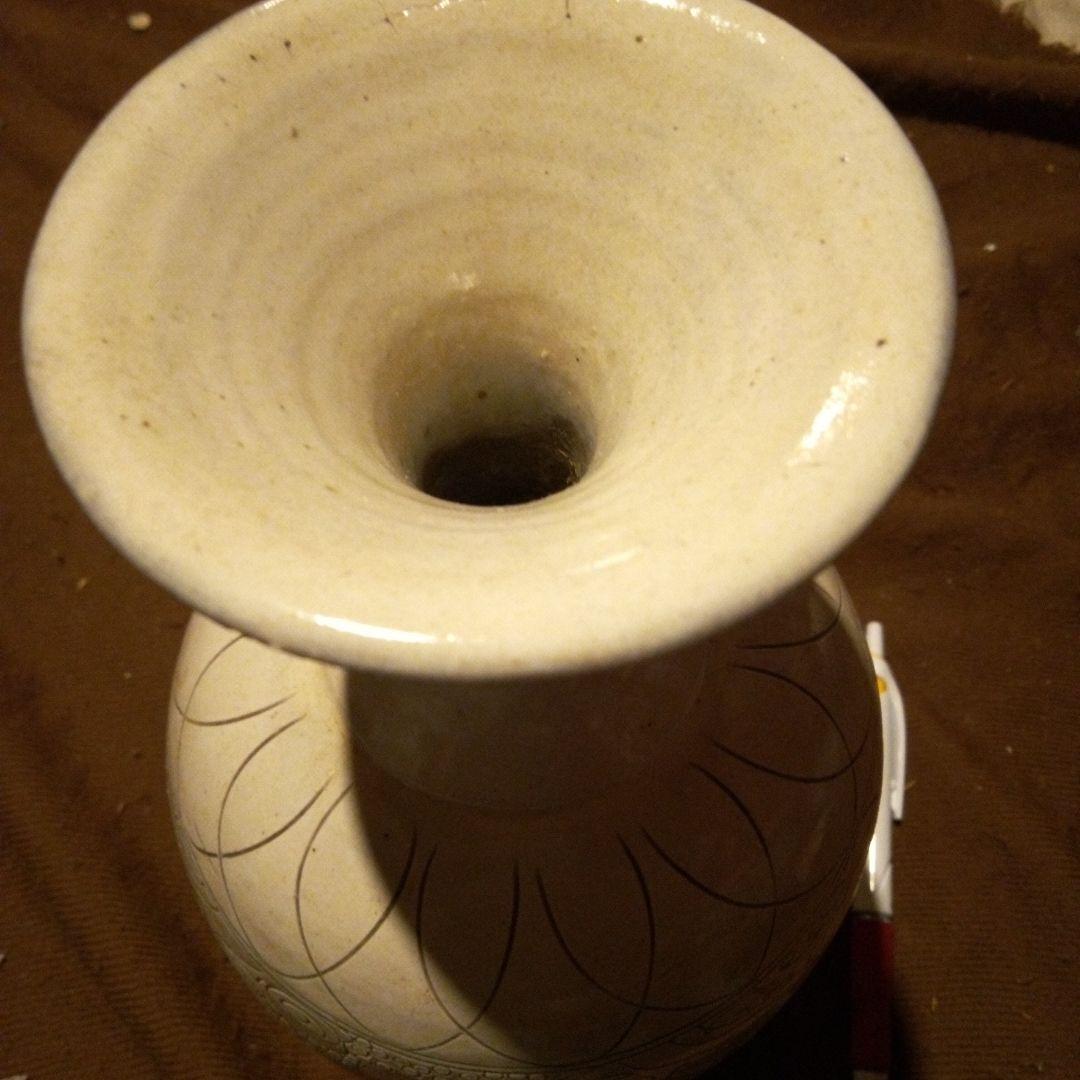 中国陶磁器　宋磁州窯　唐子長頸壺