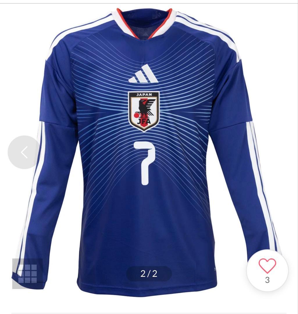 正規品　サッカー日本代表　最新　ユニフォーム　三笘薫　6XL レプリカ長袖