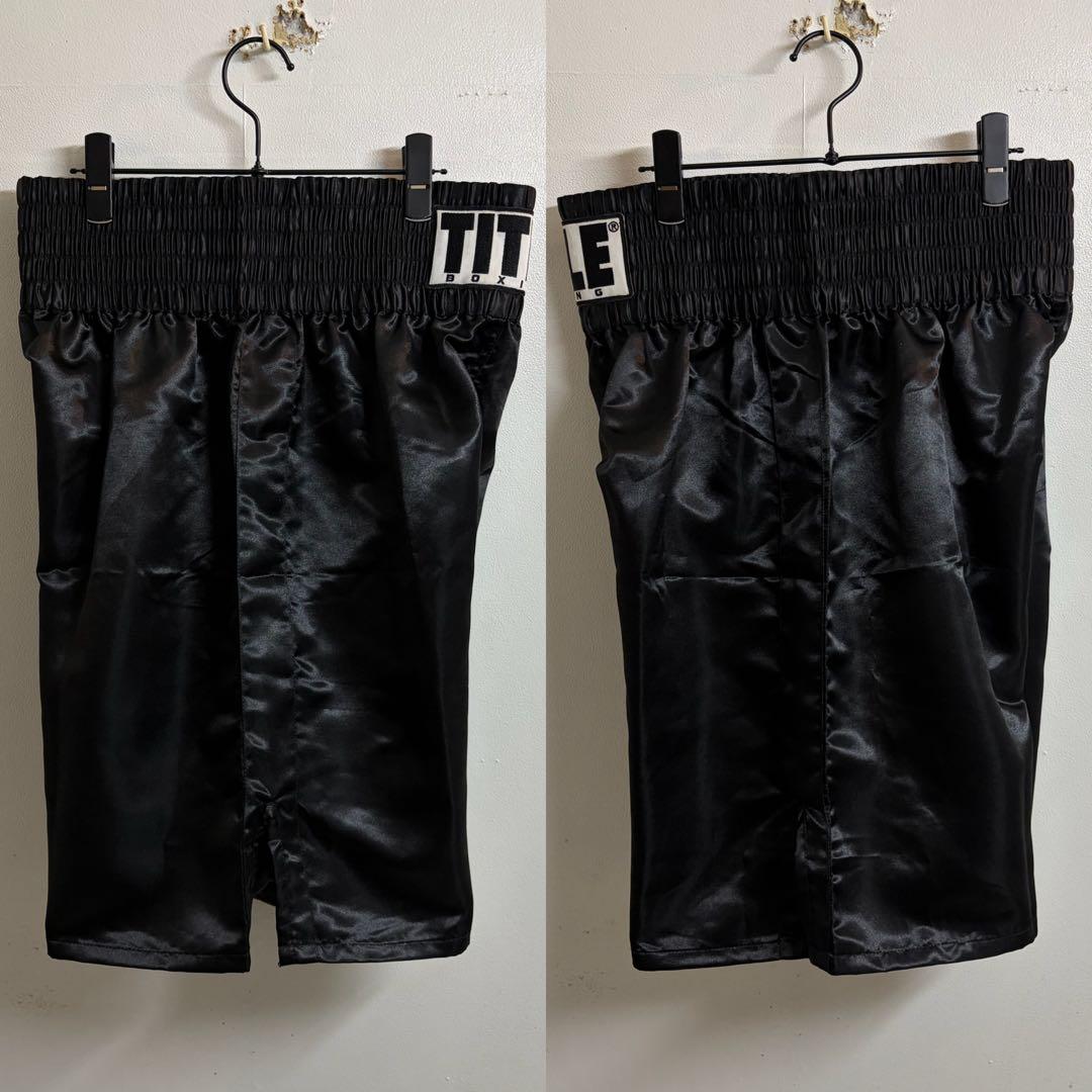 TITLE BOXING タイトル EDGE BOXING TRUNKS 黒 M