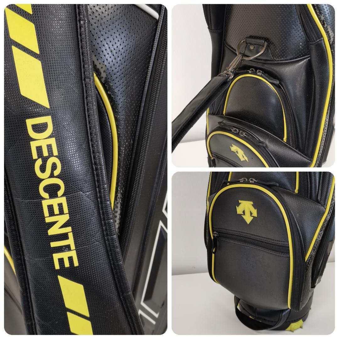 DESCENTE デサント 9.5型 大型 キャディバッグ ゴルフバッグ 黒