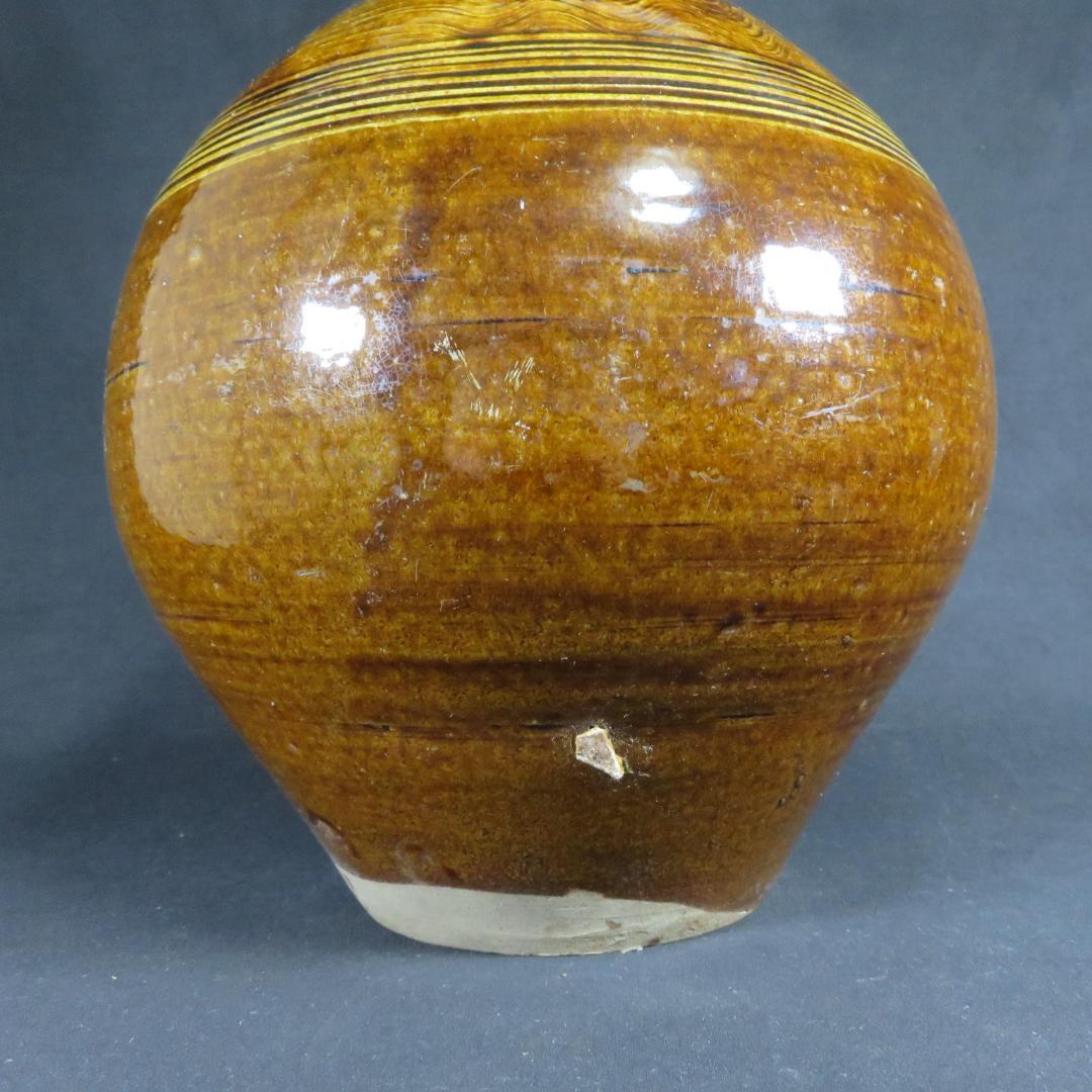 相馬 壺 訳アリ 口直し 大壺 時代物 鉄釉