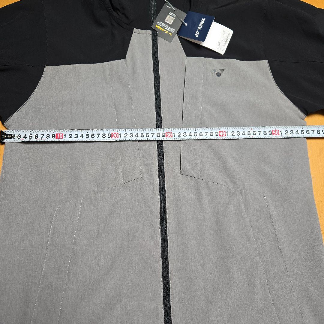新品　YONEX　ユニ　ウォームアップパーカー　グレー　O　アウター　ブラック
