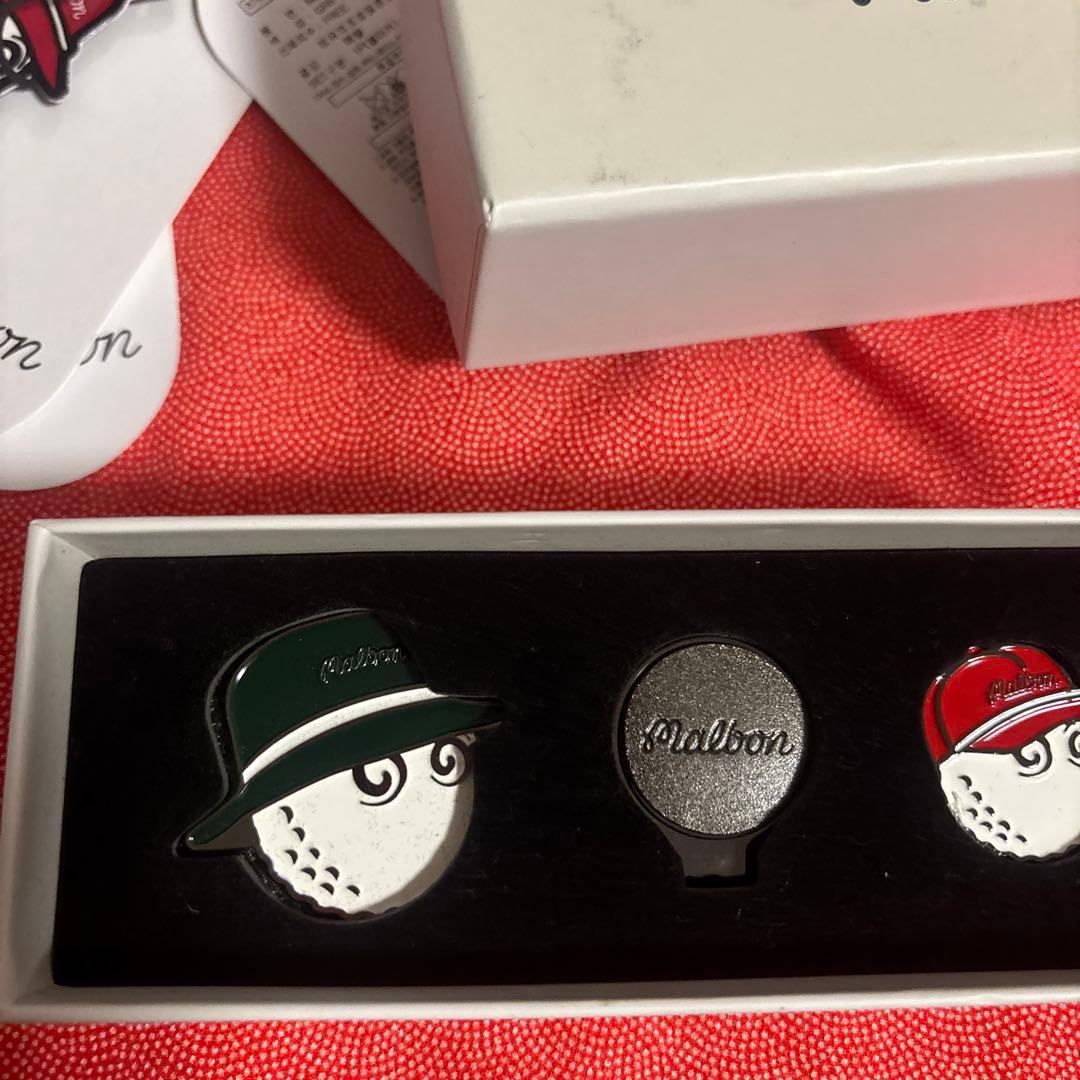 Malbon ゴルフマーカー3個セット