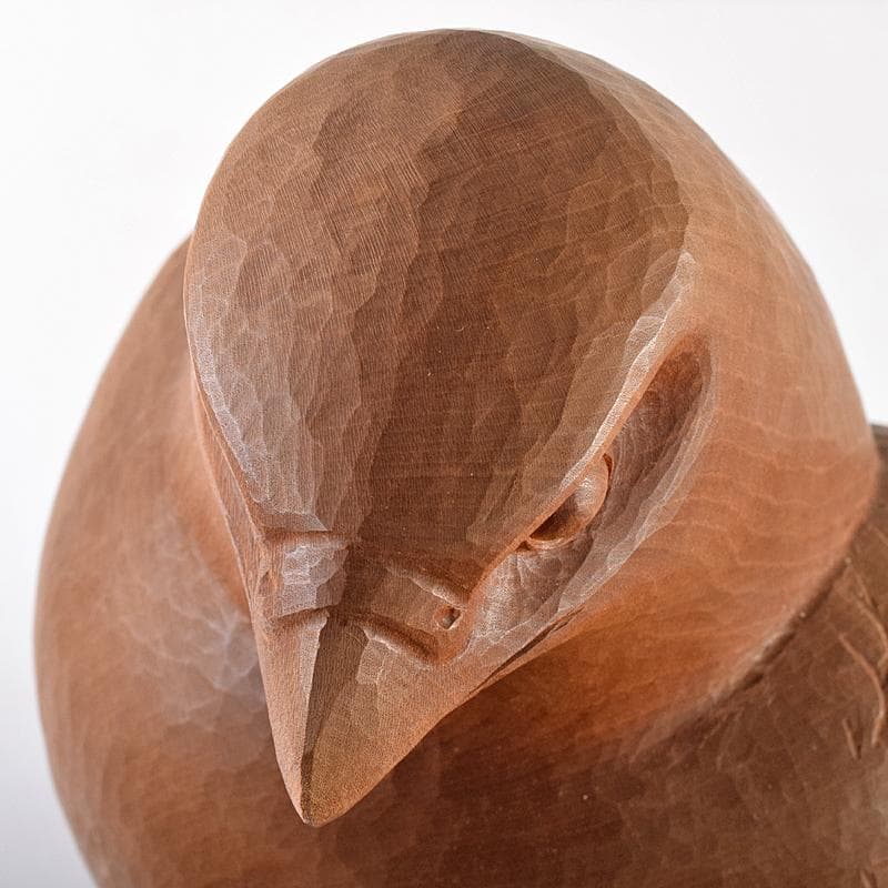 彫刻家　木聴奄　潮田皓哉作　鷹　置物　約4.3㎏　共箱　M　R8555B