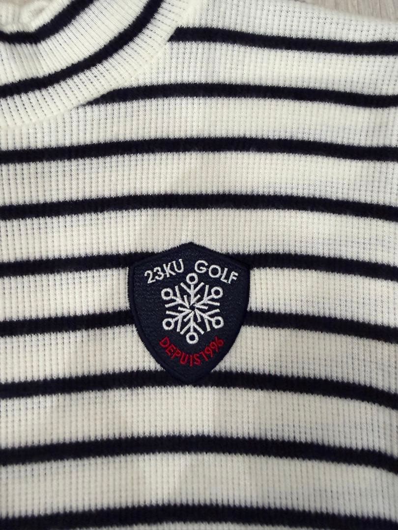 23区 GOLF ボーダー ニット 長袖 メンズ M ゴルフウェア 日本製