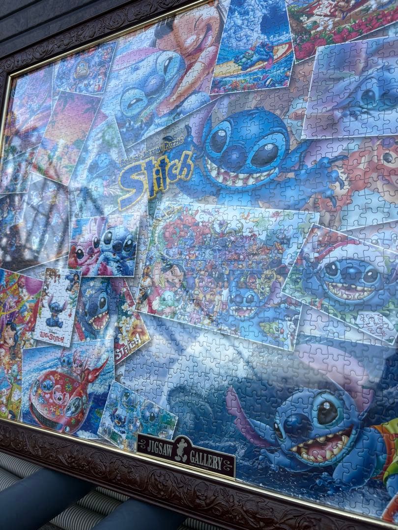 完成品 額付き ジグソーパズル アート集 スティッチ 2000ピース パズル