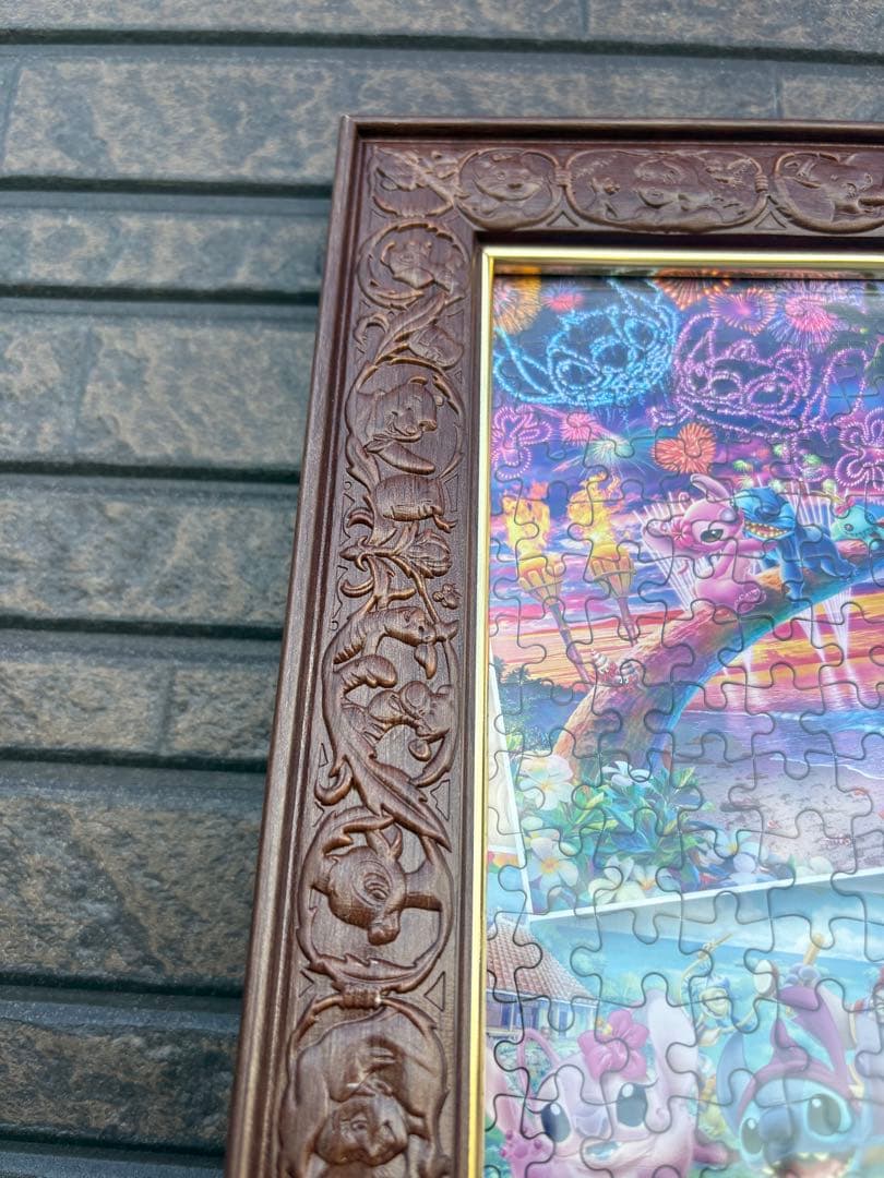 完成品 額付き ジグソーパズル アート集 スティッチ 2000ピース パズル