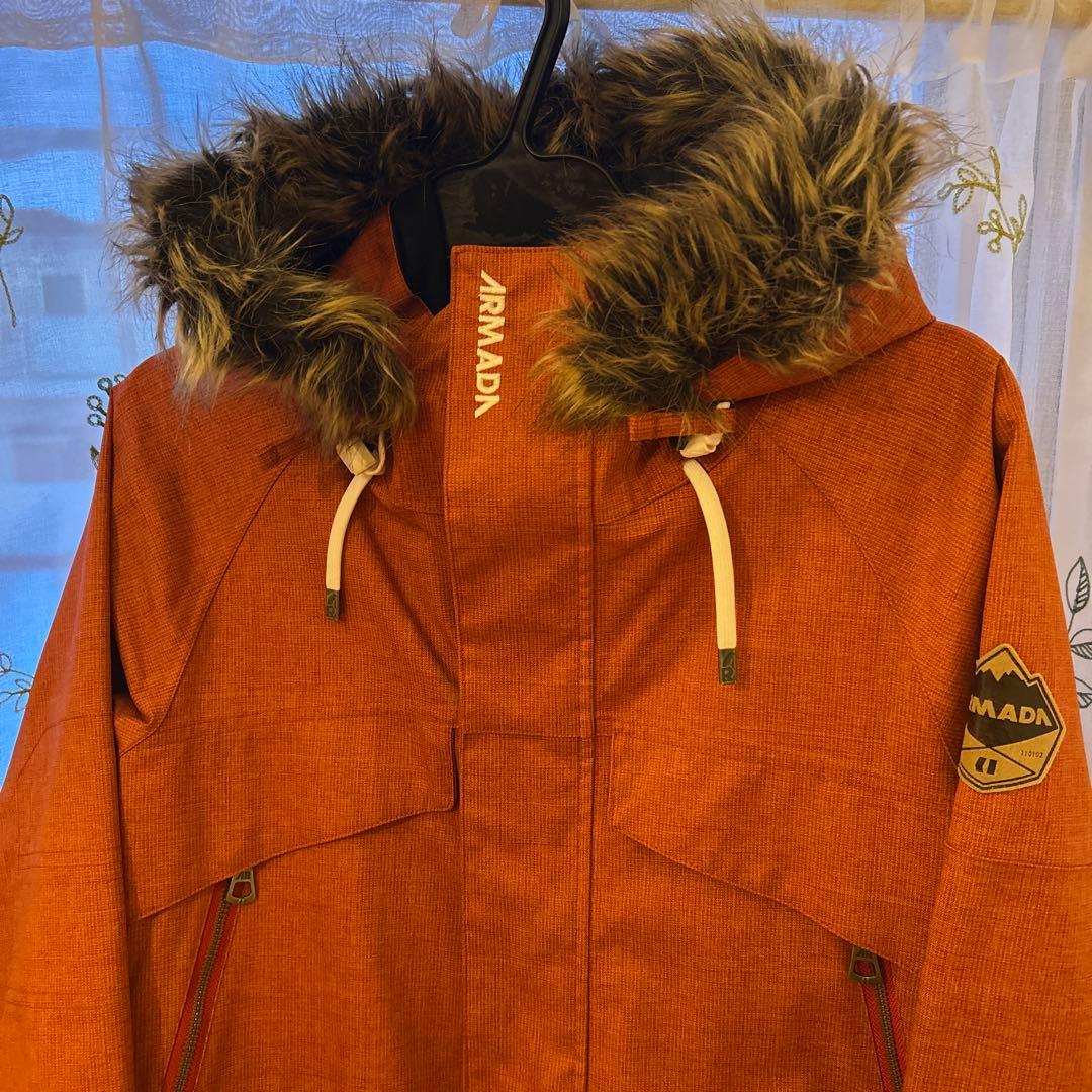 ARMADA レディース　オレンジ ファー付きフード ジャケット