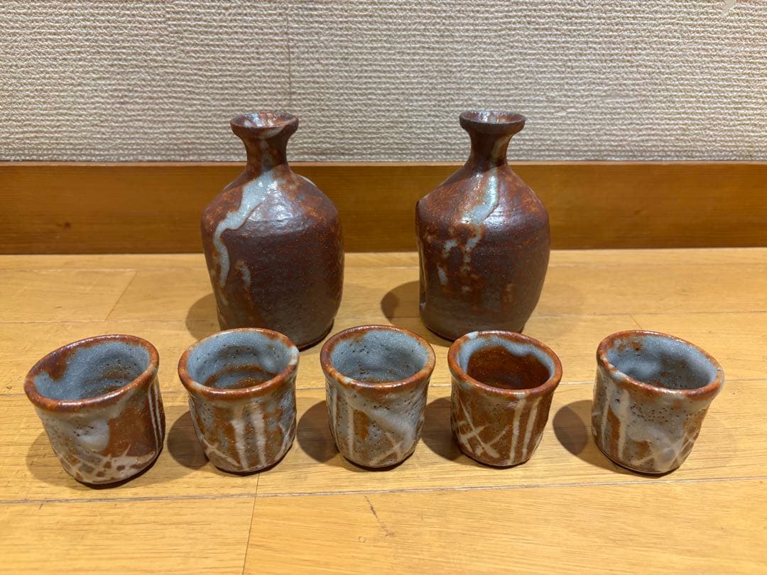 美濃焼　水野輝幸作　徳利・ぐい呑セット　未使用品