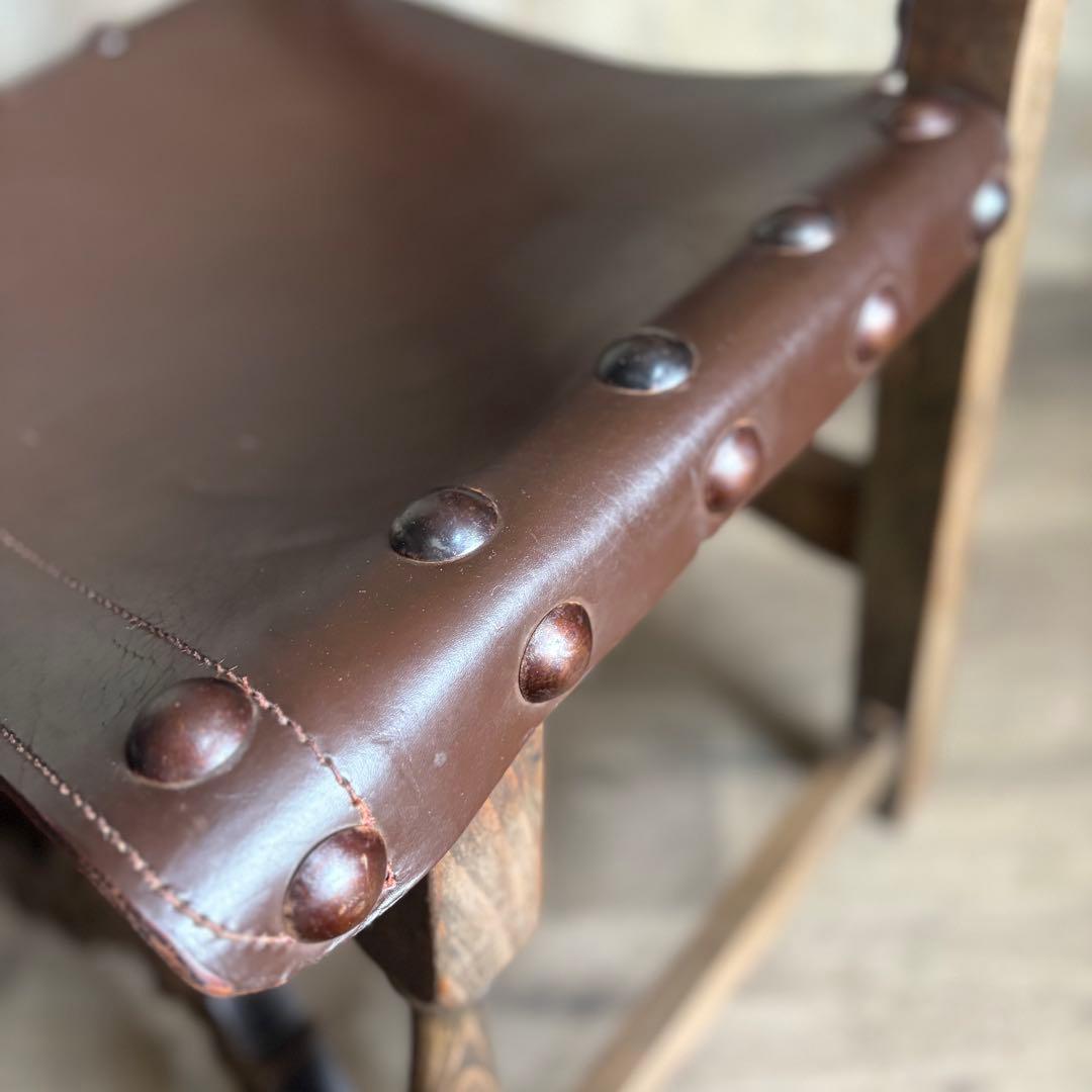 NAVARRO ARGUDO スペイン　ヴィンテージ　レザーシートチェア　①