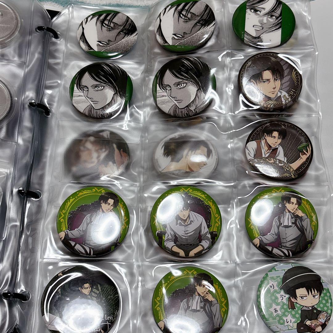 進撃の巨人　リヴァイ エレン多　缶バッジ　74点セット