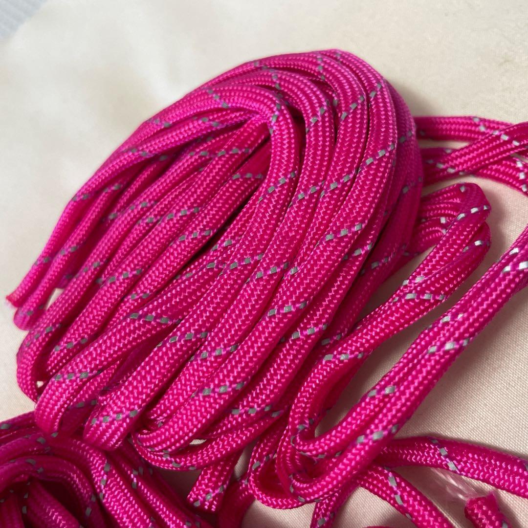 テントロープ 長さ6m 反射型ガイラインコード4個 アルミアジャスター4個