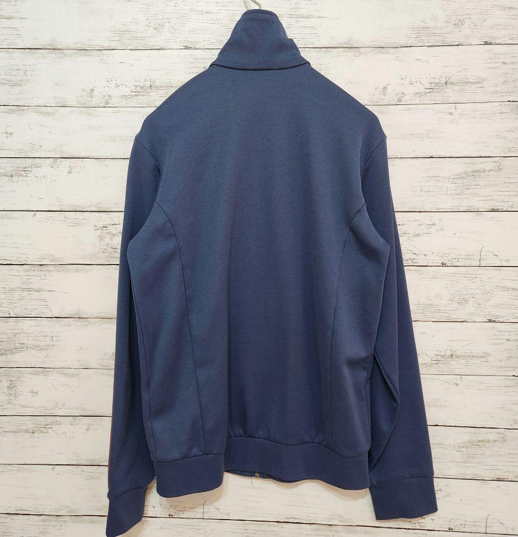 adidas アディダス L トラックジャケット 紺赤 スリーライン ジャージ