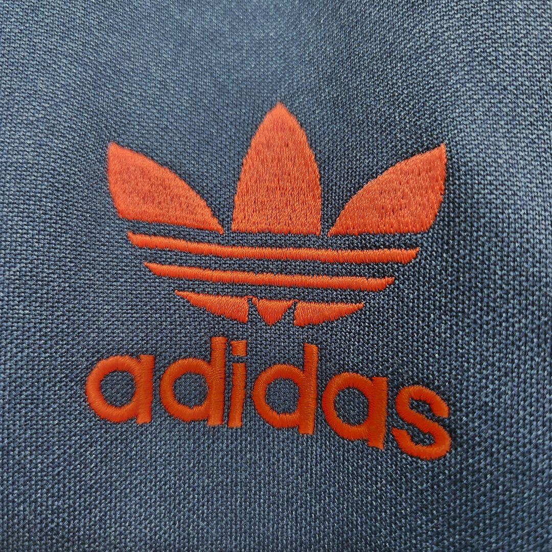 adidas アディダス L トラックジャケット 紺赤 スリーライン ジャージ