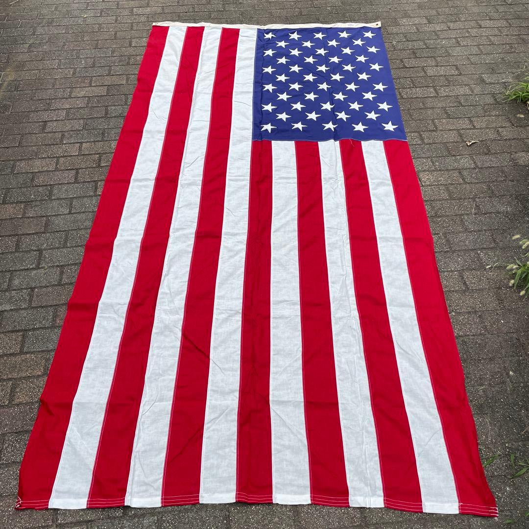 貴重！特大BIG アメリカヴィンテージ星条旗フラッグ　USA製アンティーク雑貨