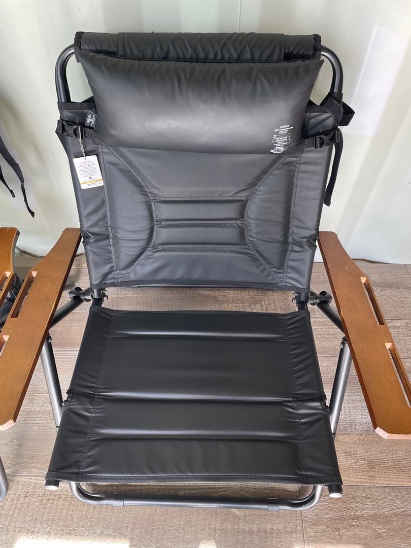 AS2OVリクライニングローバーチェア マルチクッション付　ブラック　2脚セット