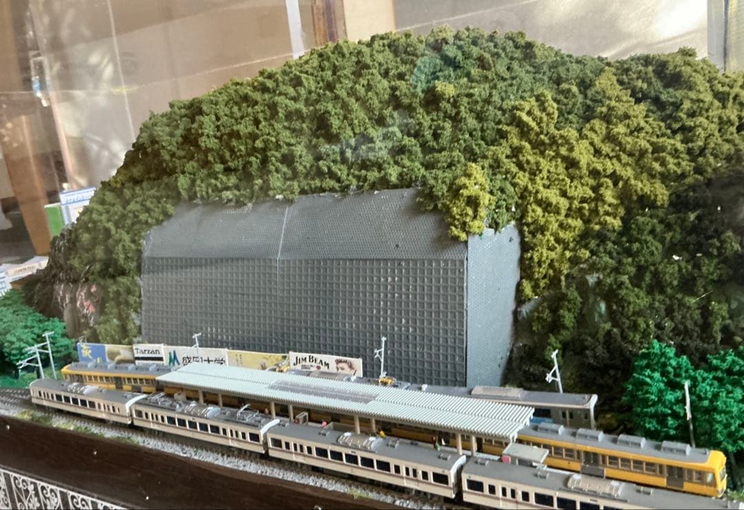 Nゲージ　西武秩父線風ジオラマ　(アクリルケース付)
