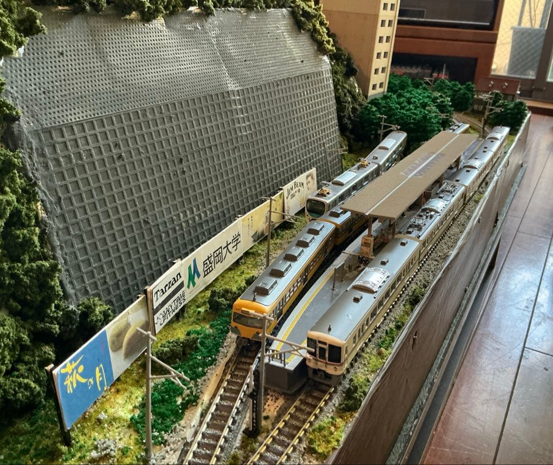 Nゲージ　西武秩父線風ジオラマ　(アクリルケース付)