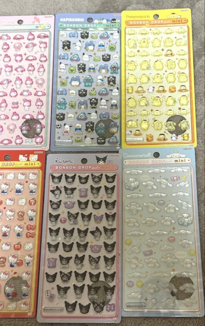 【正規品】サンリオ mini ボンボンドロップシール　8種セット