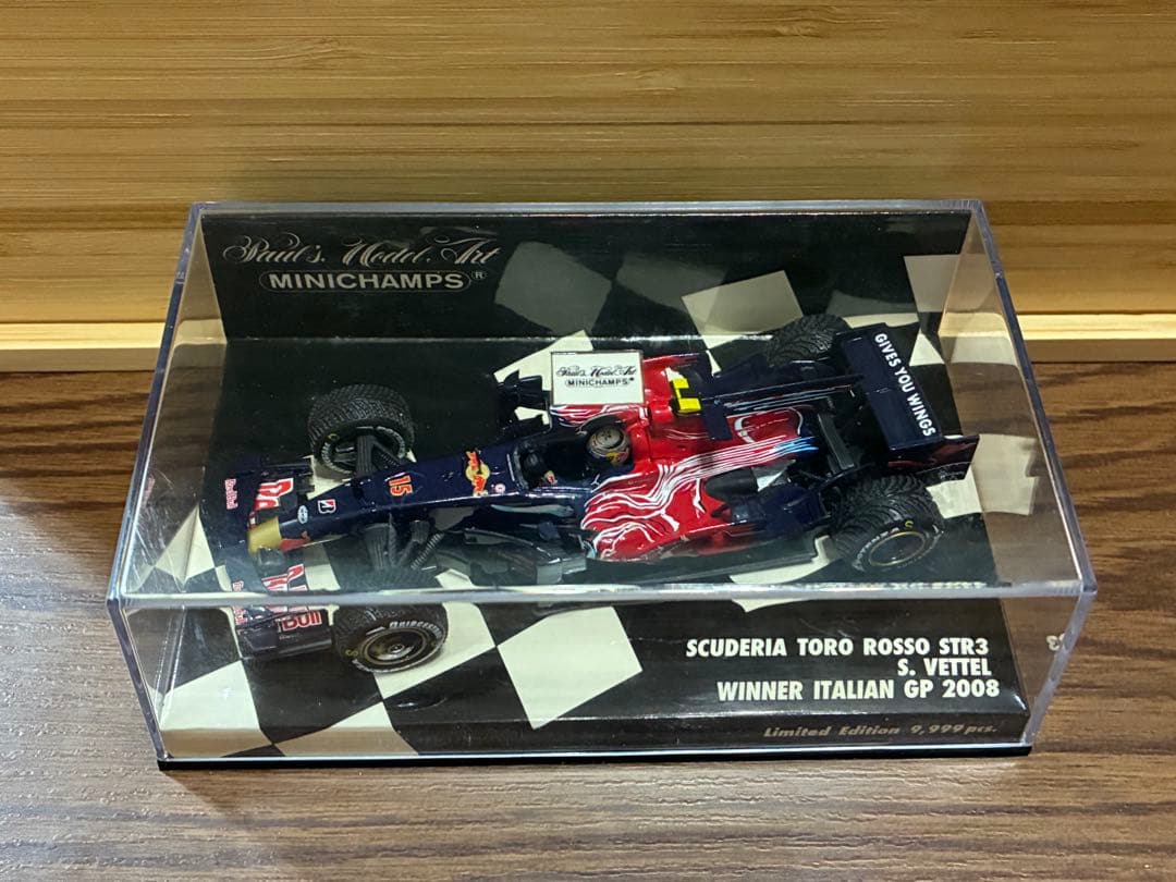 ミニチャンプス1/43トロロッソSTR3S.ベッテル2008年イタリアGP初優勝