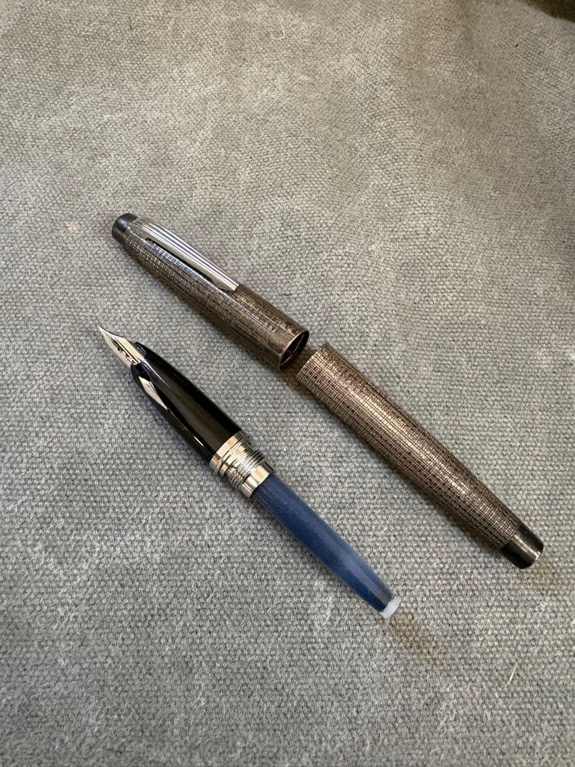 PLATINUM 万年筆 スターリングシルバー Pt 昭和レトロ　銀の万年筆