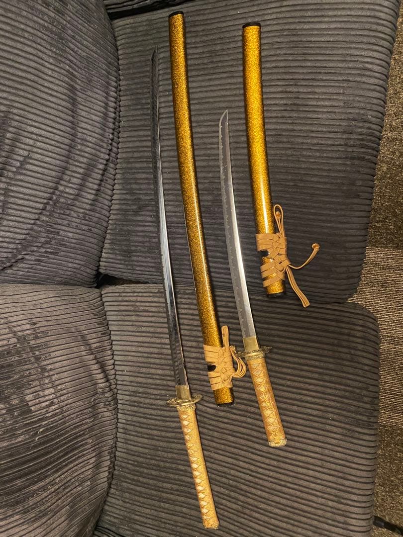 日本刀 模造刀 2本セット 金色