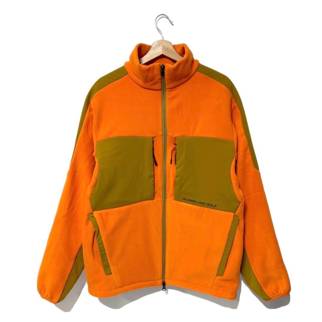 新品 ラッセルノ ゴルフ マイクロ フリース ブルゾン オレンジ XL 6