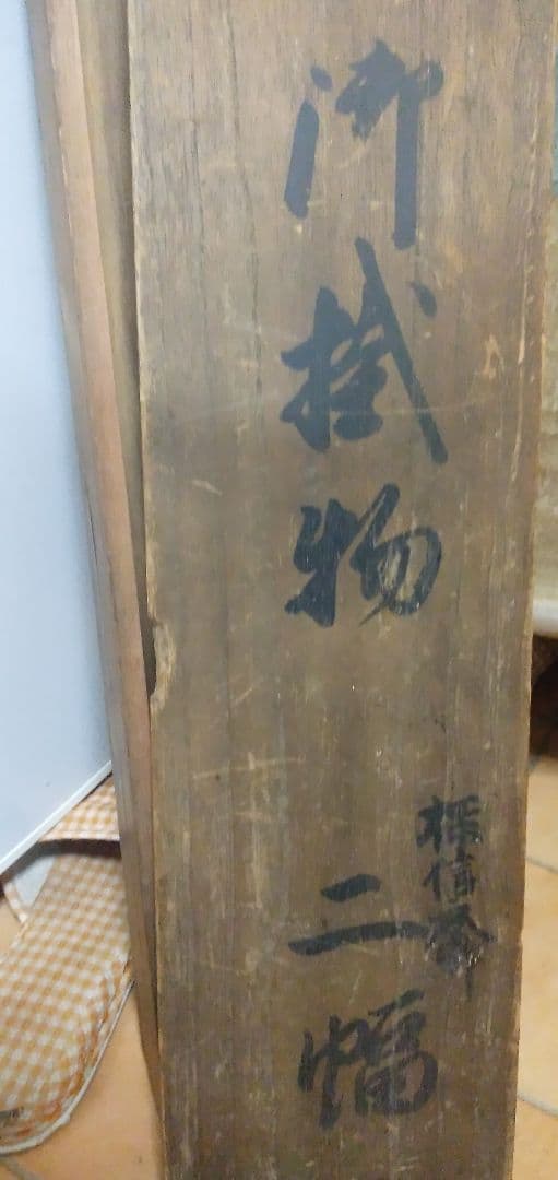 掛軸肉筆山水真筆です狩野探信と思います