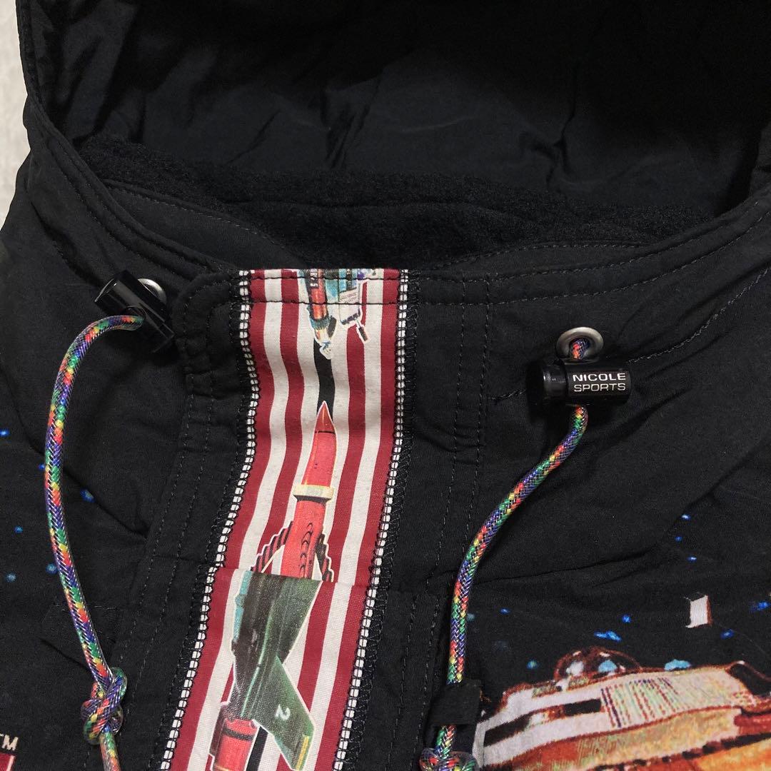 【希少】ニコルスポーツ スキーウェア コラボ 総柄 デザイン 中綿 ジャケット