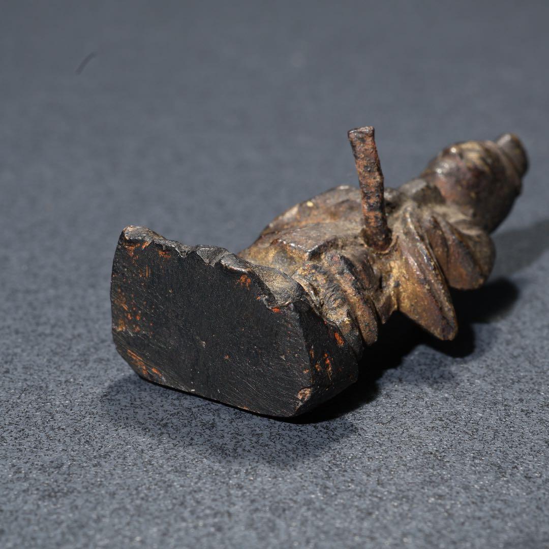 天神立像　菅原道真　天神様　銅製　骨董　仏像　R1682