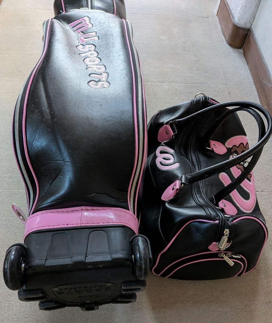 ミエコウエサコ キャディバッグ(キャスター)&ボストンバッグセット